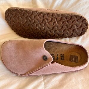 Birkenstock Zermatt Premium, Suede Leather in soft pink, size 39